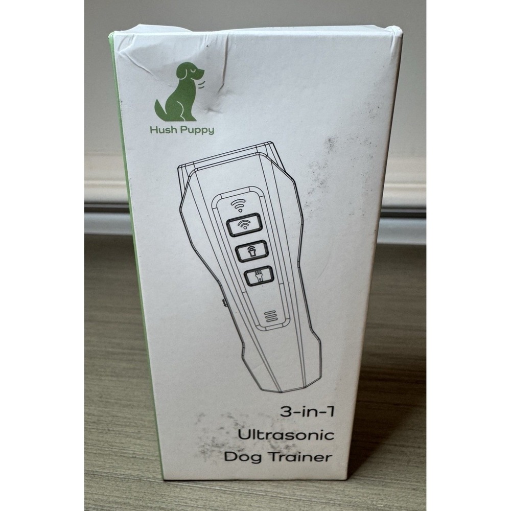 HUSH‎ PUPPY Dog Bark Deterrent Device – 3-in-1 Rechargeable Ultrasonic Training